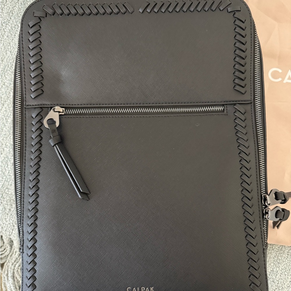 CALPAK Black Backpack with Braided Detail - Picture 2 of 9